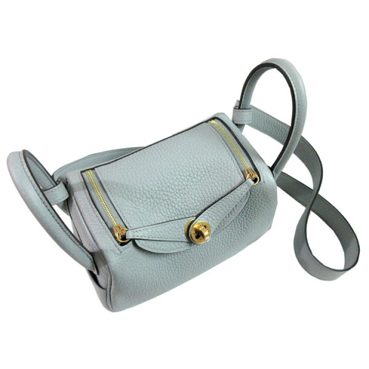 楽天市場】≪Brand New≫ Hermes Lindy Mini Blue Glacier Gold 