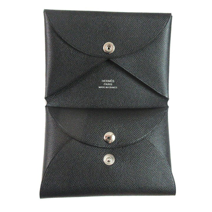 楽天市場】≪Brand new≫Hermes Card Case Calvi Duo Noir Black Veau 