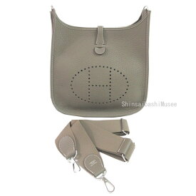 ≪BrandNew≫ Hermes Evelyn Trois PM 29 Etoupe Silver hardware Taurillon shoulder bag ≪ 新品 ≫ エルメス エヴリン トロワ PM 29 エトゥープ シルバー金具 トリヨン ショルダーバッグ K刻印 ポケット付 エトープ エブリン