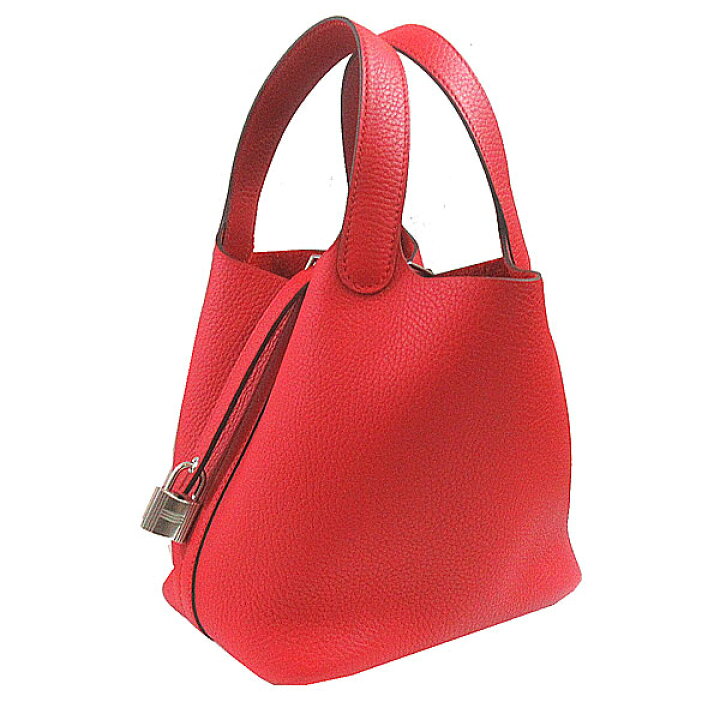 楽天市場】≪Brand new≫ HERMES Picotin Cadena Lock PM 18 Rouge 