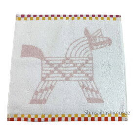 《Brand New》 HERMES washcloth 《 Animaux Nattes 》 rose / jaune Wrapping Shopper 《 新品 》 エルメス ハンドタオル カレ・タオル 《アニモー・ナッテ》 ピンク / イエロー 馬 ショッパー付き