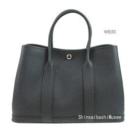 ≪Brand new≫ HERMES Garden Party 30 TPM Negonda leather Noir Black All Leather Box Ribbon Tote Bag W stamp ≪ 新品 ≫ HERMES エルメス ガーデンパーティー 30 TPM ネゴンダ オールレザー 型押し 黒 ブラック W刻印