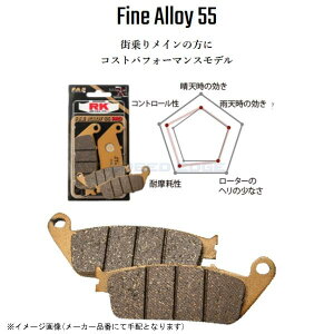 �݌ɂ��� RK �A�[���P�[ 890FA5 Fine Alloy 55(�t�@�C���A���C55) �u���[�L�p�b�h �Z�~���^��