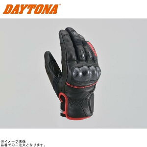 DAYTONA デイトナ 22199 HBG-058 AWスポーツショートグローブ ブラック/レッド サイズ:L