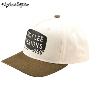 Troy Lee Designs gC[fUCY TDA056 STAMP CURVED SNAPBACK HAT J[:VINTAGE WHITE/OLIVE TCY:ONE SIZE