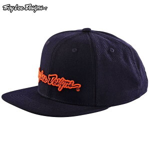 Troy Lee Designs gC[fUCY TDA041 SIGNATURE SNAPBACK HAT J[:NAVY/ORANGE TCY:ONE SIZE