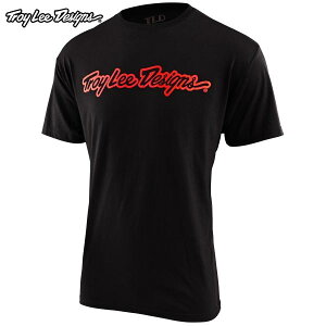 Troy Lee Designs gC[fUCY TDA039 SIGNATURE SHORT SLEEVE TEE J[:BLACK/GLO RED TCY:XL