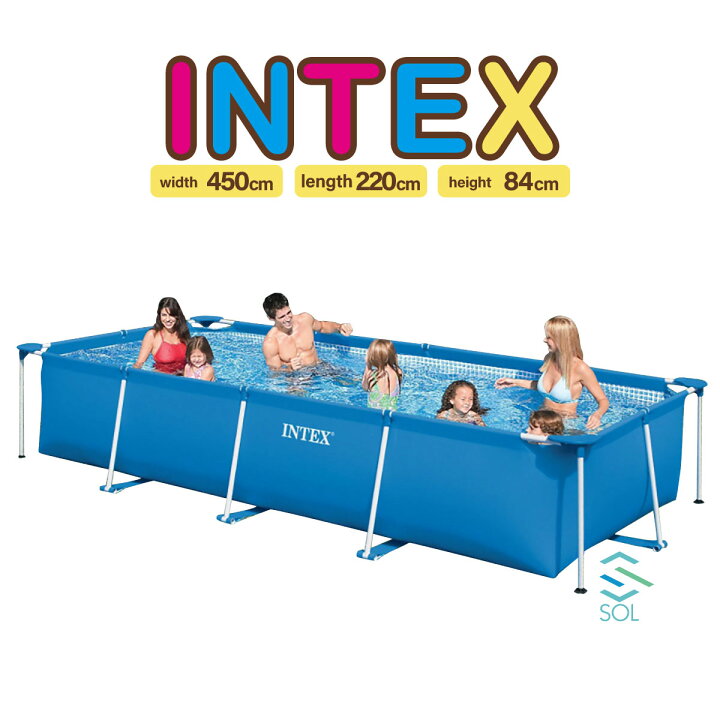 楽天市場】INTEX インテックス プール 4m 大きいプール 4.5m X 2.2m X  