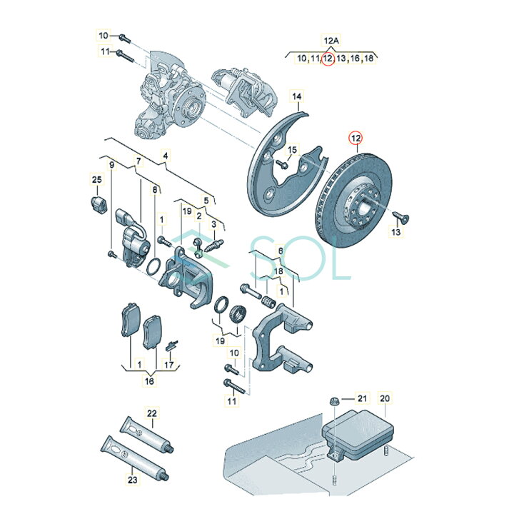 楽天市場】HAPAD アウディ A7 4G リア ブレーキローター ブレーキ 