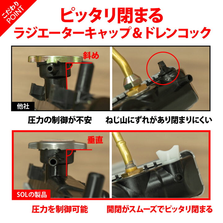 楽天市場】出荷締切18時 CAPSOL ラジエーター ラジエター AT車 トヨタ 