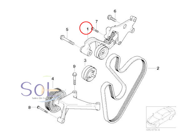 楽天市場】BMW MINI R52 R53 ベルトテンショナー 油圧式 Cooper S Coop.S 11287509476 : 自動車パーツの宝箱  SOL