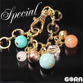 【限定1点モノ】店長の気まぐれシリーズ〜Special〜　AAAAAラリマー(10mm)　AAAAAAAサチャロカローズアゼツライト(8mm)　AAAAAピンクゴールドギベオン(8mm)　AAAAAゴールドギベオン(6mm)　バックチャーム　◆