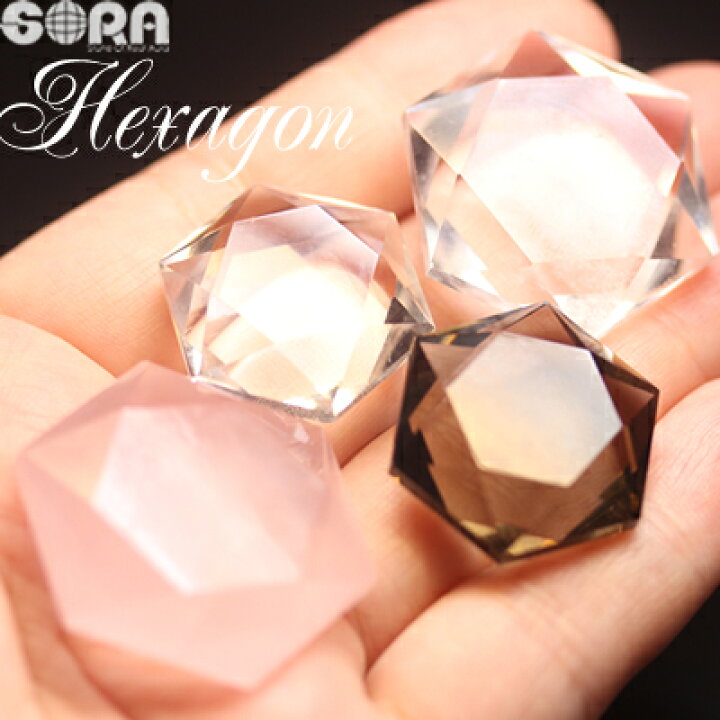 楽天市場】パワーストーン 水晶 ローズクォーツ ヘキサゴン 置物 