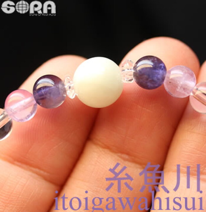 楽天市場】糸魚川翡翠 SA 糸魚川白翡翠 10mm ブレスレット 