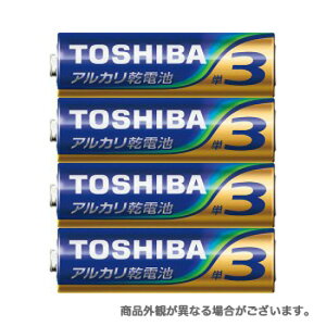 《掛け時計、置時計、懐中電灯、マウスなどに》東芝 アルカリ乾電池単3形4本パックLR6L4CP