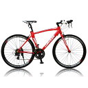 《エアロフレームを採用したエントリーロードレーサー》CANOVER 700x23C 14段変速ロードバイクCAR-012ADONISフレームサイズ465mm (2421…