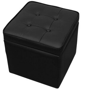 《収納力は抜群です。スマートにお部屋を片付けられます》サカベ CORO収納スツールHSW-16BKブラック