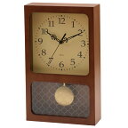 イシグロ 木製振り子時計レクタングル(31260)ブラウン