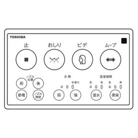 東芝 温水洗浄便座用リモコンSCS-T260用(東芝部品コード：50471632)