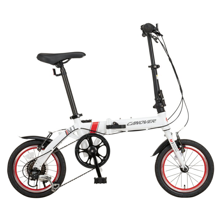 楽天市場】CANOVER 14インチ外装6段変速折りたたみ自転車CA-M1ホワイト 