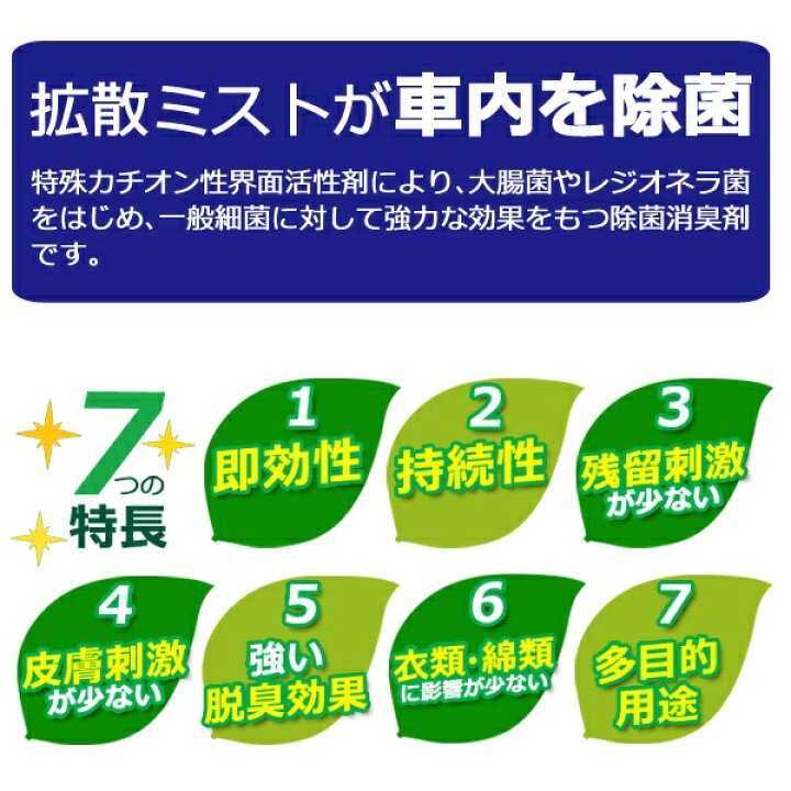 楽天市場】☆注目商品☆超強力！ 車内の除菌消臭剤 デオテック 