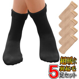 【お得クーポン配布中!】送料無料 !(メール便) 5足セット！あったか裏起毛ソックス 厚手生地 20〜26cm 男女兼用 電気を使わない【 くつ下 女性用 紳士用 レディース メンズ 温かい 足元 足先 寒さ対策 防寒 肌色 1000円ポッキリ 】 送料込 3M◇ 靴下DL