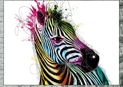 楽天市場 本日限定ポイント5倍 壁紙 しまうま 不織布フリース イギリスブランド 1wall Nw8p Zebra Zebra Pop By Patrice Murciano 粉のり付きインポート壁紙 輸入壁紙 デザイン おしゃれ 海外製 クロス Diy リフォーム 撮影 背景 背景紙 店舗 装飾 インテリア 内装