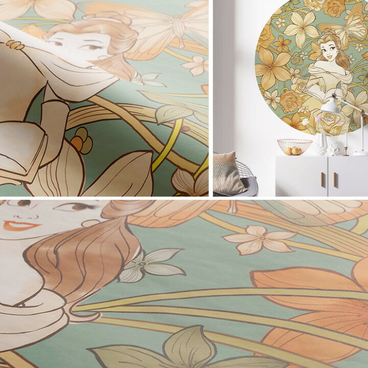 楽天市場 スーパーセール期間10 Off 壁紙 シールタイプ 貼ってはがせる ディズニー 美女と野獣 ベル プリンセス イラスト ドイツ製 Dd1 002 Belle Spirit Of Autumn ベルスピリットオブオータム Csz Diy