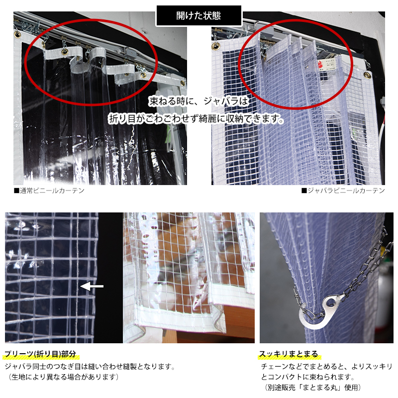 【楽天市場】ジャバラ ビニールカーテン 防炎 遮光 白養生 0.4mm厚