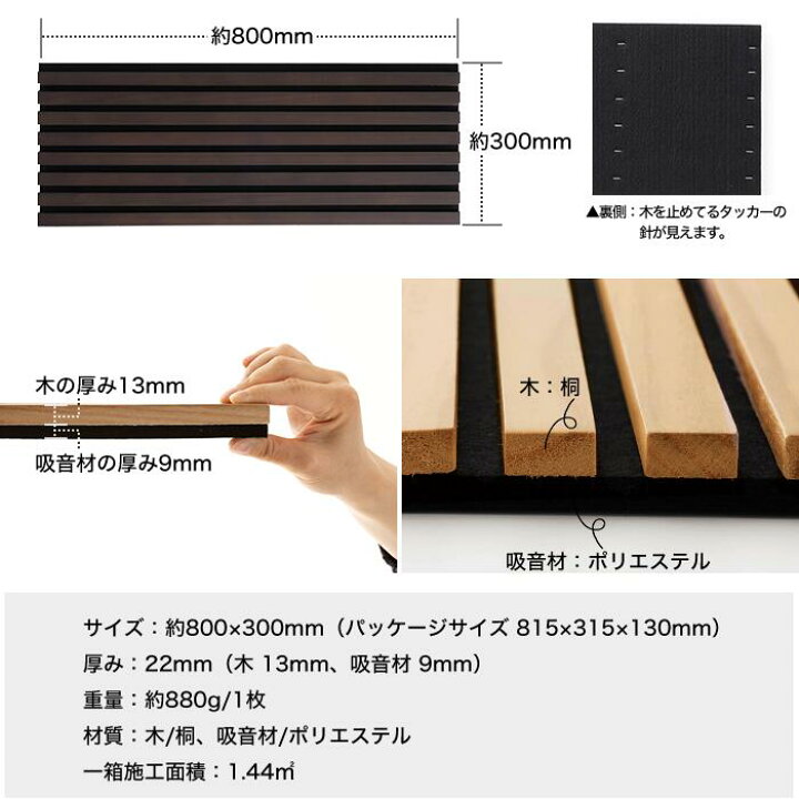 楽天市場】[マラソン限定クーポンあり] 吸音材 吸音パネル 80×30cm 6枚 