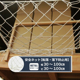 ネット 網 転落防止ネット 100mm目 幅30〜100cm 丈30〜100cm [280T(250d)/258本] 【NET01】 転落防止 安全ネット落下防止網 落下防止 落下防止 落下対策 建設現場 工事現場 足場 螺旋階段 吹き抜け 安全用品 安全対策 仮設工業会認定品 JQ