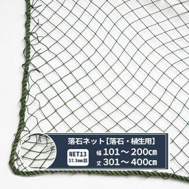 [スーパーセール限定 選べるクーポンあり] ネット 網 落石ネット 幅101～200cm 丈301～400cm [440T〈400d〉/44本 37.5mm目] 【NET13】 落石 植生 落石防止 芝押え ゴルフ場 荷崩れ防止 落下防止 JQ