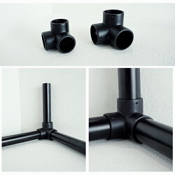 楽天市場 パイプ用ジョイント 継手 Dc三方エルボ 止めネジ付 25mm ブラック 即日出荷 Diy 組立 組み立て 手作り 棚 ラック 黒 男前 インダストリアル パイプインテリア Diy