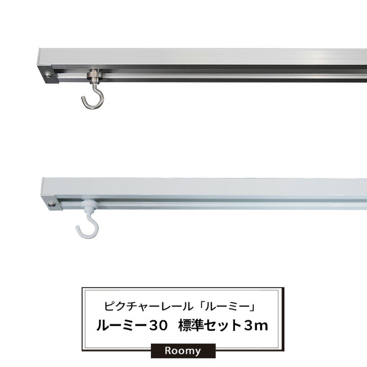 楽天市場】ピクチャーレール セット品 標準 3m 耐荷重15kg 天井用 壁付 