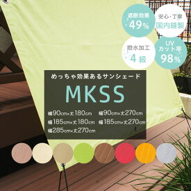 [ポイント10倍×10日2時まで] 日よけ シェード 約90cm×180cm 約90cm×270cm 約185cm×180cm 約185cm×270cm 約285cm×270cm サンシェード 庭 ベランダ オーニング 窓 車 目隠し 屋外 テント ウッドデッキ 無地 撥水 UVカット MKSS C-F-1