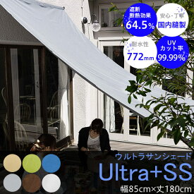 [全品ポイント5倍×30日限定] 日よけ シェード サンシェード 庭 ベランダ 約幅85×丈180cm オーニング 窓 車 目隠し 屋外 テント ウッドデッキ 無地 撥水 UVカット [ウルトラサンシェード] CSZ