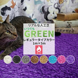 [10％OFFクーポンあり×25日限定] 人工芝 ロール 1m×5m リアル カラータイプ レギュラー 防炎認定品 リアル人工芝 芝生 芝生マット ロールタイプ 芝生ロール DIY テラス ベランダ バルコニー 庭 ベランピング [メーカー直送品 いつでもGreen］JQ