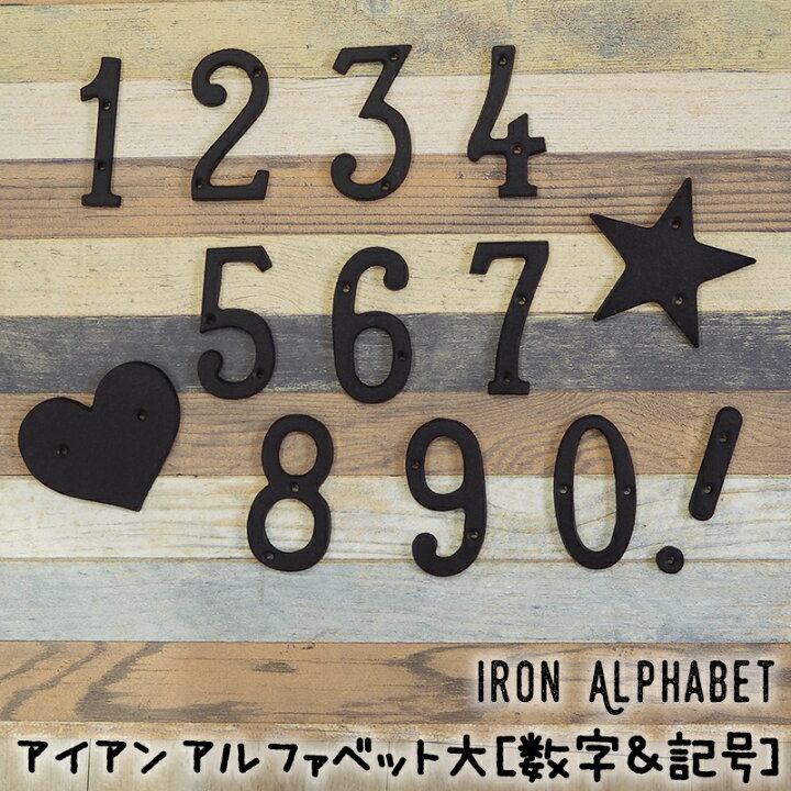 楽天市場 アイアン アルファベット 大 数字 記号 1個 即日出荷 アンティーク アイアン雑貨 アルファベット 数字 文字 キャストアイアン 看板 表札 オーナメント 飾り ガーデニング 庭 装飾 簡単 Diy Diy