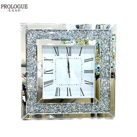 本日【FASHION SPクーポン対象】全品ポイントUP↑ショップ袋おまけ付【PROLOGUE プロローグ】キラキラ クリスタルイン ジュエルクロック 50cm 高級感抜群　壁掛け時計 ラッピング不可 中国製【送料無料】正規品 返品不可