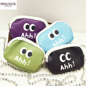 【PROLOGUE プロローグ】セレクト「英字ロゴ&目玉」POPでカラフルなミニポーチ小物入れ トラベル コンパクト 旅行 出張 収納