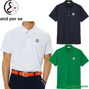 アンパスィ 半袖 ポロシャツ ソルケア3Dワッフル メンズ AMF9625V6 トップス ゴルフウェア 2025年秋冬モデル and per se 春夏ウェア 秋冬ウェア おしゃれ ブランド