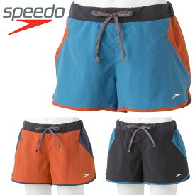 在庫処分 レディース スピード speedo スウィッチング ウォーターショーツ SLW41905 女性 レジャー ショートパンツ 19SS