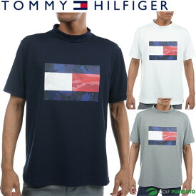 トミー ヒルフィガー ゴルフ 半袖 モックネックシャツ カモフラージュフラッグ メンズ THMA312 ゴルフウェア おしゃれ golf ブランド