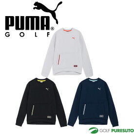 プーマ ゴルフ ストレッチ スローガン ロゴ クルー スウェット 624909 トップス ゴルフウェア 2023年秋冬モデル PUMA おしゃれ ブランド