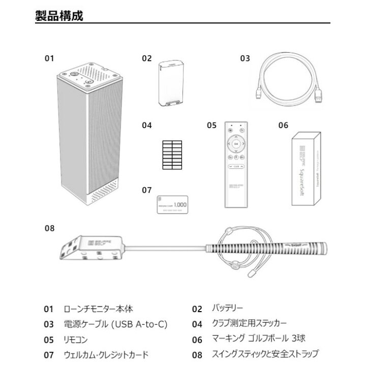 楽天市場】スクエアゴルフ 弾道測定器 ローンチモニター Home Edition 
