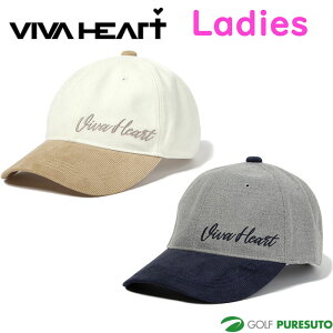 レディース ビバハート ゴルフ フラノ × ツバコーデュロイ キャップ 013-52863 ゴルフウェア キャップ 2024年秋冬モデル VIVA HEART GOLF おしゃれ