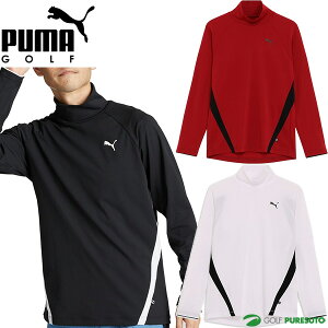 プーマ ゴルフ 長袖 ハイネックシャツ PF ピーチ スクラム ストレッチ サイド メンズ 630541 トップス ゴルフウェア 2024年秋冬モデル PUMA GOLF 秋冬ウェア おしゃれ