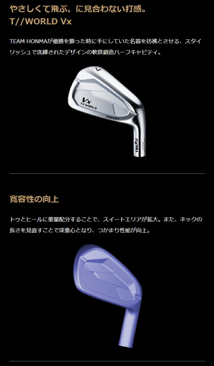 楽天市場】本間ゴルフ ツアーワールド Vx アイアン 5本セット（#6-#P 