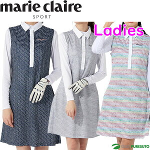 レディース マリ・クレール ノースリーブワンピース+長袖インナー(ショート丈)セット 713-407 ゴルフウェア 713407 marieclaire マリクレール 女性用 おしゃれ ブランド