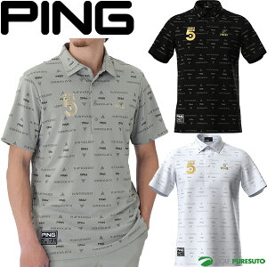 ピン アパレル ゴルフウェア 半袖 ポロシャツ 三角柄ジャガード メンズ 621-5160593 トップス 2025年春夏モデル PING APPAREL 春夏ウェア 6215160593 おしゃれ ブランド
